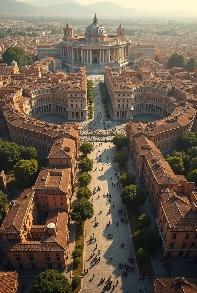 extremely delicate and beautiful, incroyable, Detail it, head of'artwork, ultra detailed, high,meilleure illustration, best shadow,complexe,sharpness, highe qualité, Colosseum area aerial view of Rome