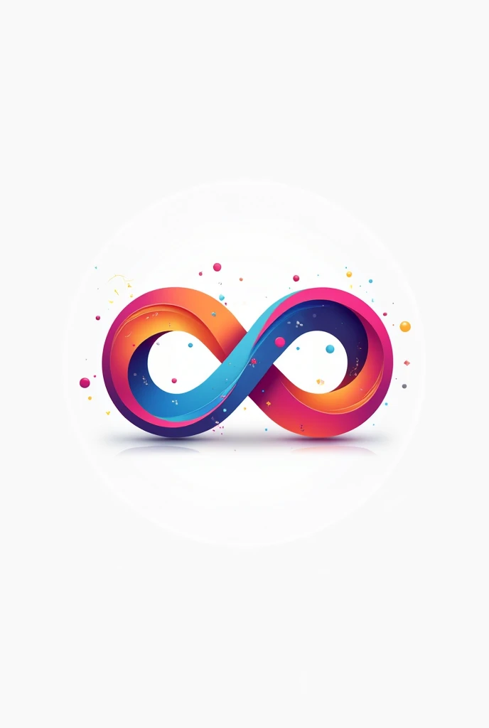 Logo infinity, colorido cmyk , with fast graphic infinity text. vector.