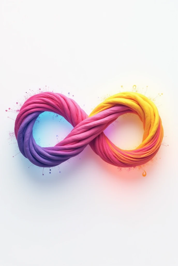 Logo with infinity text, cmyk color ,