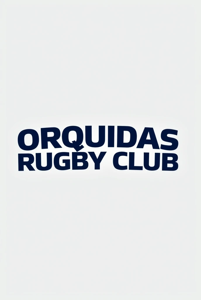 Make me the words ORQUIDEAS RUGBY CLUB in Spanish in navy blue 