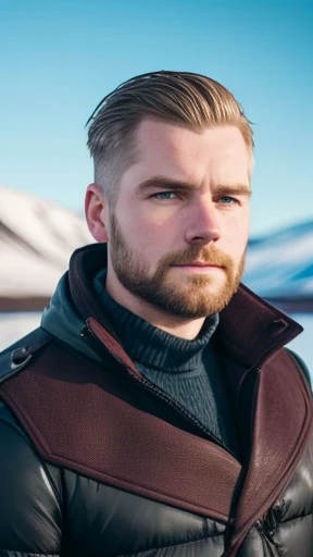 Make a group of Icelandic men focus on the face