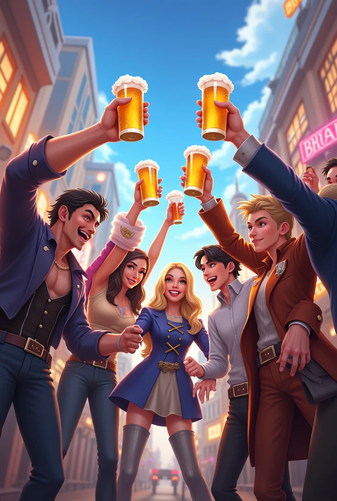 Mobile legends with beer cups