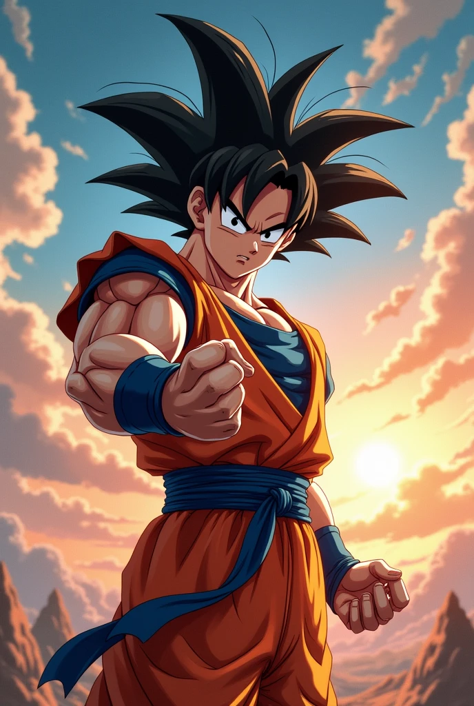 Goku making a cool sign