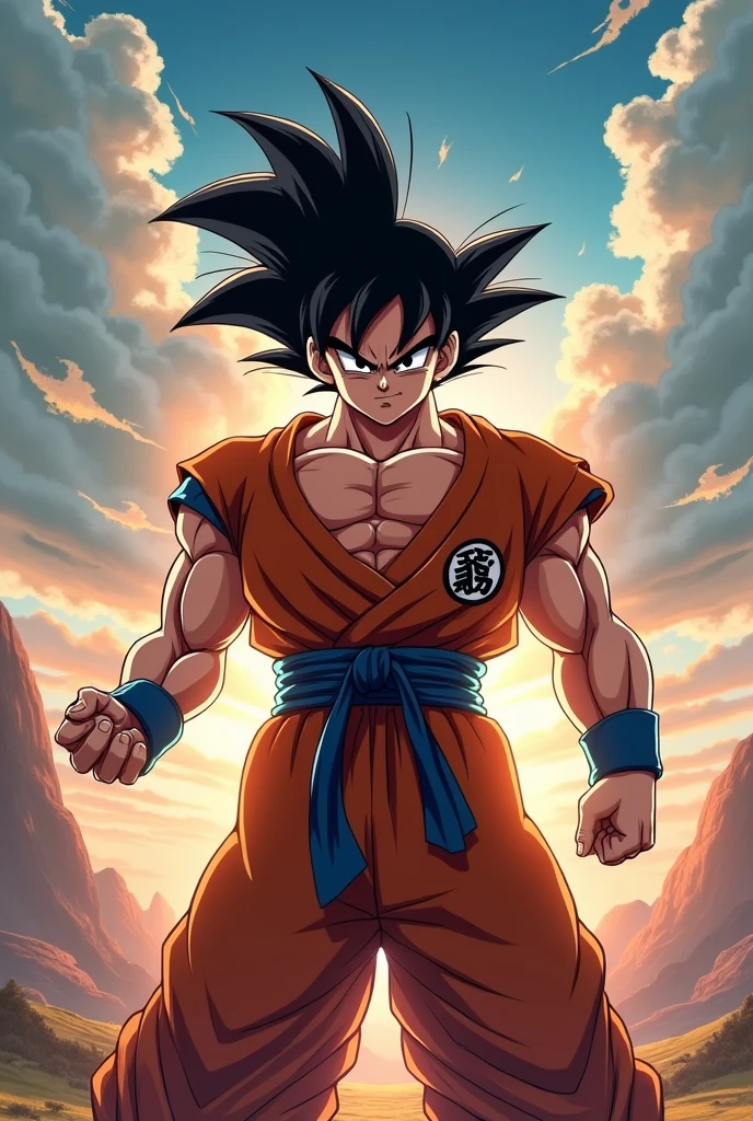 Goku making a cool sign