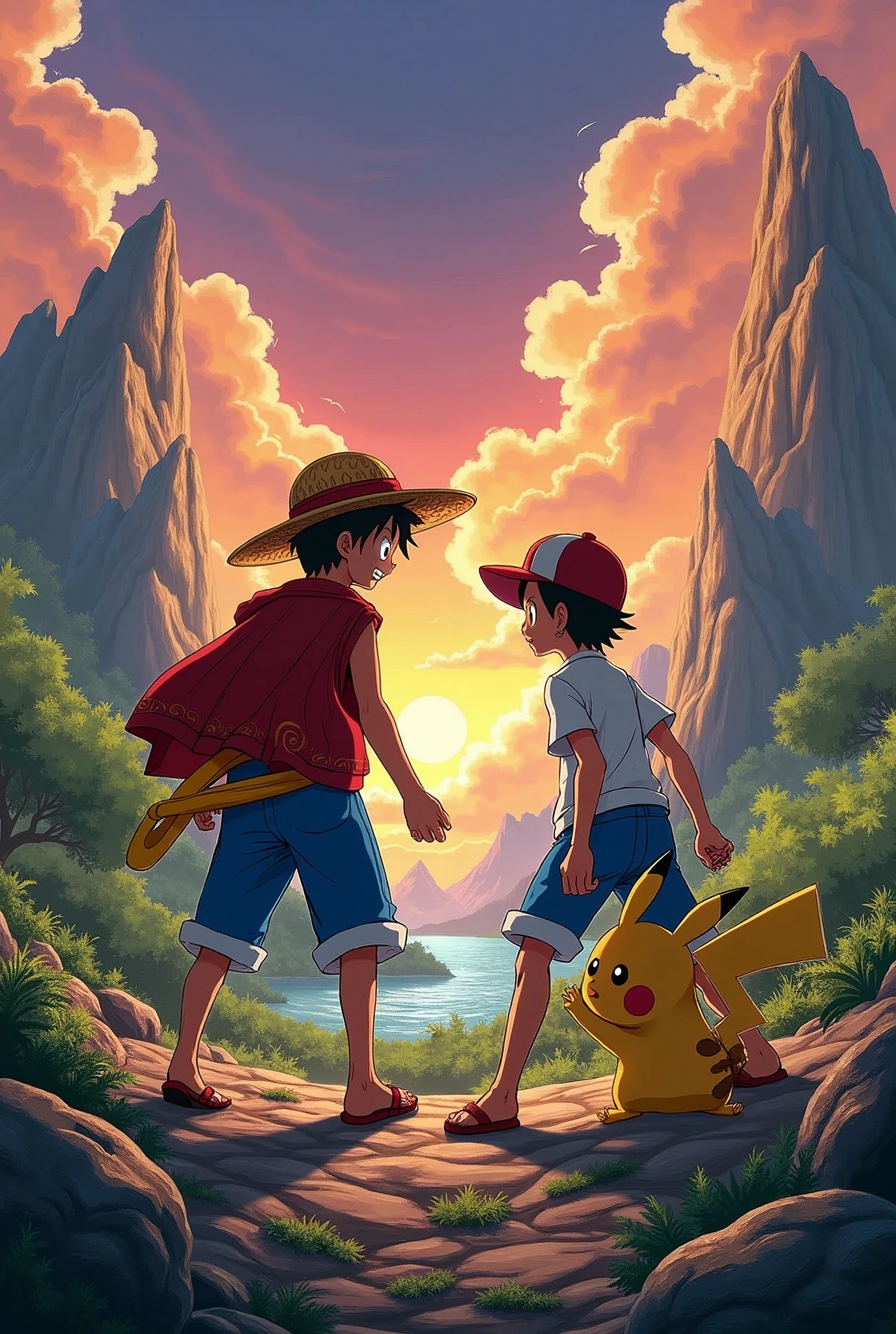 Luffy and Ash