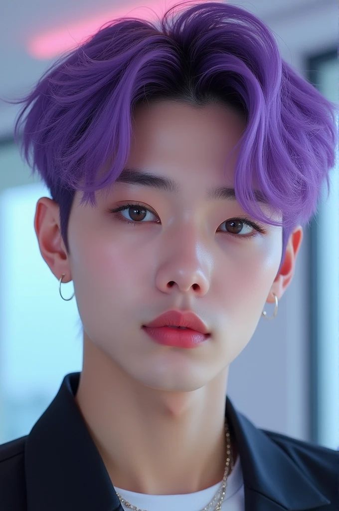 Park Jimin do BTS de cabelo roxo