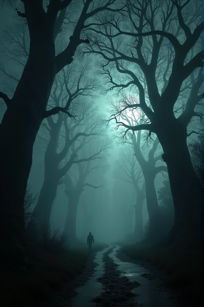 Draw a background for a song you have written "The laughter by Antonio Centeno" with american horror story font style