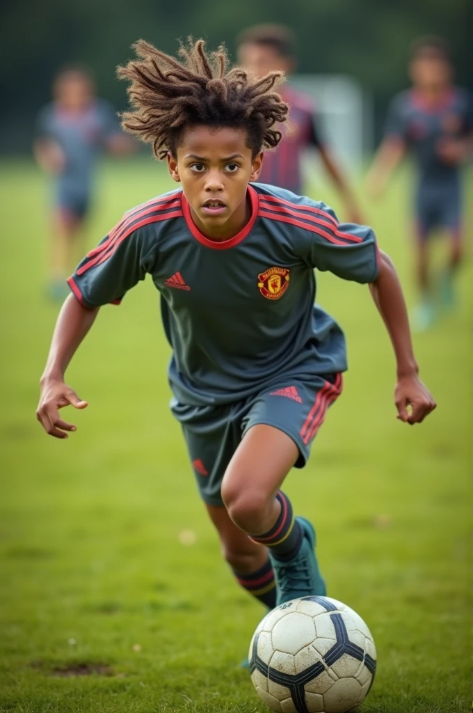 A selfie of me during an informal football match