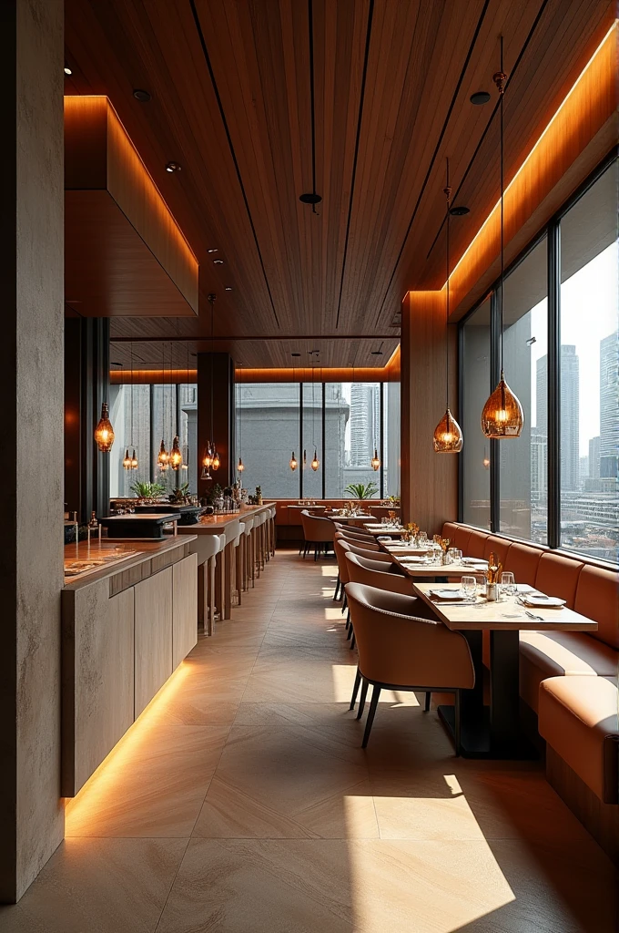 Show mid-size luxury restaurant designs 2024 
