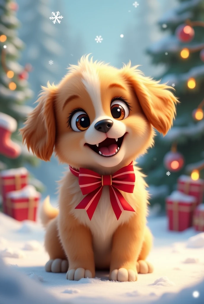 Animated Christmas Puppy