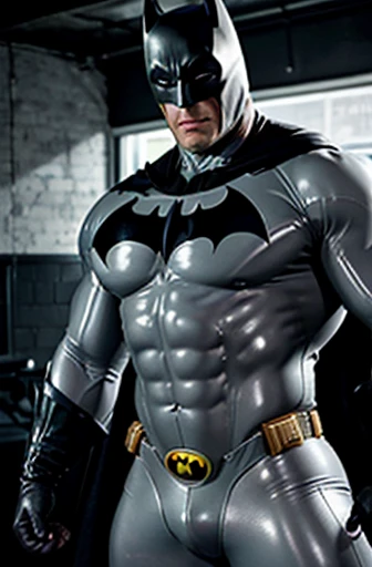 close up to Batman chest with pecs under white latex suit from arkham asylum even more muscular and bigger and massive hard Molesting frottage on the bed other Batman muscular legs małe thick swollen muscular big batman bodybuilder only in withe grey and shiny latex full body suit, growth bump up chest. big buff packed create a Batman presenting tight latex pants huge bulge, wide chest, huge batman, huge muscles, very packed, buff chest, abs, big bicep, muscular white grey Batman in latex, full body costume and has big erection bulge