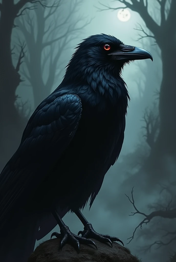 Eerie album art raven