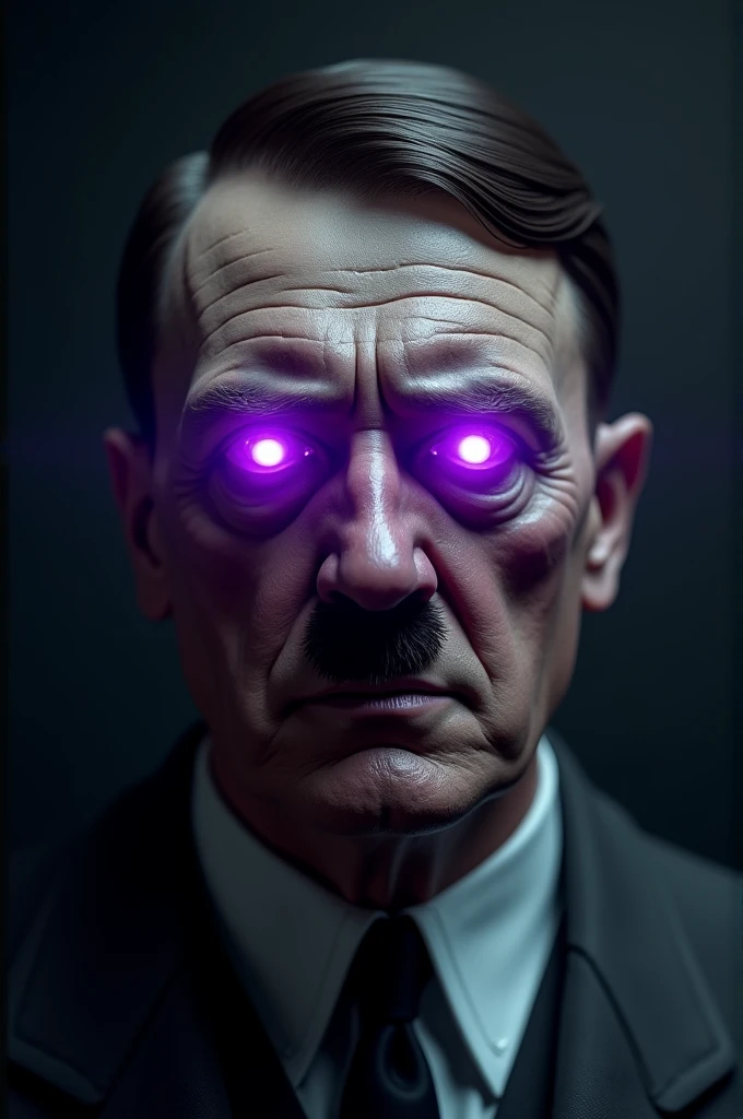Hitler with purple glowing eyes