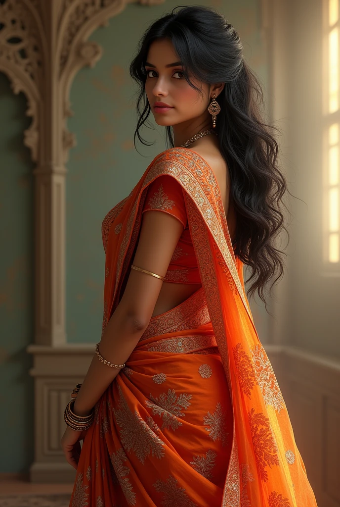Desi bhabhi saree curves hot