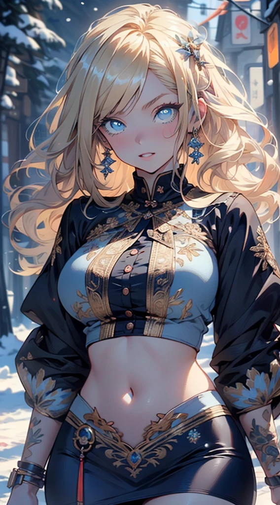 cute girl,1girl,((extremely cute and beautiful blonde haired anime girl)),(((16 years old))),(large breasts:1.2),(((blonde long hair:1.2, big forhead:1.2),(straight cut bangs:1.2),blonde hair,shiny hair,hairgrip,curled eyelashes:0.6)),((blue_eyes:1.5)),intricate eyes,beautiful detailed eyes,symmetrical eyes,Big eyes:1.5,((fat)),(((lustrous skin:1.5,bright skin: 1.5,skin tanned,shiny skin,very shiny skin,shiny body,plastic glitter skin,exaggerated shiny skin,illuminated skin))),(spider lower abdomen,narrow waist,wide hip,athletic body,inflated legs,thick thighs,detailed body,(detailed face)),
cute,slutty,seductive,erotic,(nsfw),
zettai ryouiki,revealing clothing,show skin,mini skirt,(navel),(snowflake wreath),winter clothes,(((intricate outfit,intricate clothes,embroidered outfit,ornate outfit,embroidered clothes,ornate clothes))),
(dynamic pose:1.0),embarrassed,(centered,scale to fit dimensions,Rule of thirds),
((snowy pine forest)),winter,scenery:1.25,((intricate scenery)),((snow forest background)),Christmas tree,
(Glossy winter ornaments),highres,sharp focus,(ultra detailed,extremely detailed),(photorealistic artwork:1.37),(extremely detailed CG unity 8k wallpaper),(((vibrant colors,vibrant theme))),(intricate),(masterpiece),(best quality),