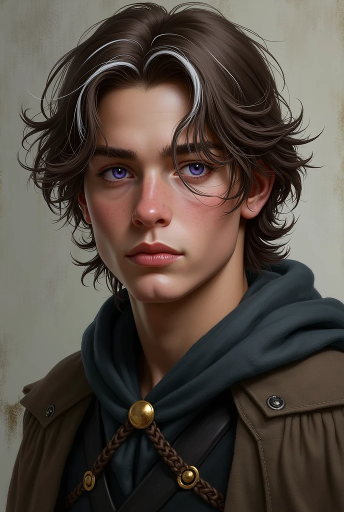 Aegon Targeryan&#39;s appearance in the story: He was a handsome young man, soft and handsome features although he had a melancholic look in his eyes and an angry mouth. brown hair with white streaks, Violet eyes and slightly dark skin.
