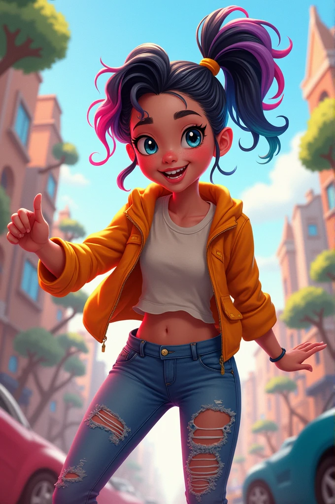 Animated teenage girl
