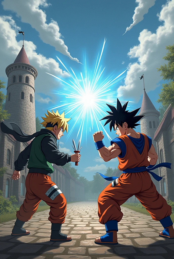 Goku vs Naruto, medieval 