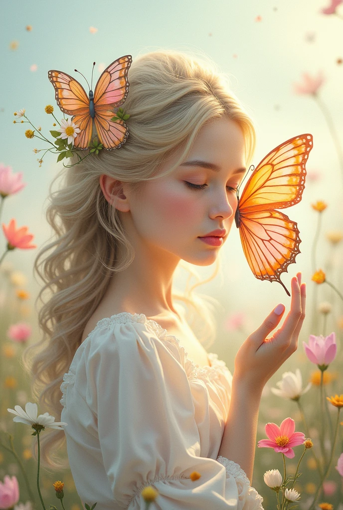 Make a profile picture with a butterfly and the word Eliane written on top