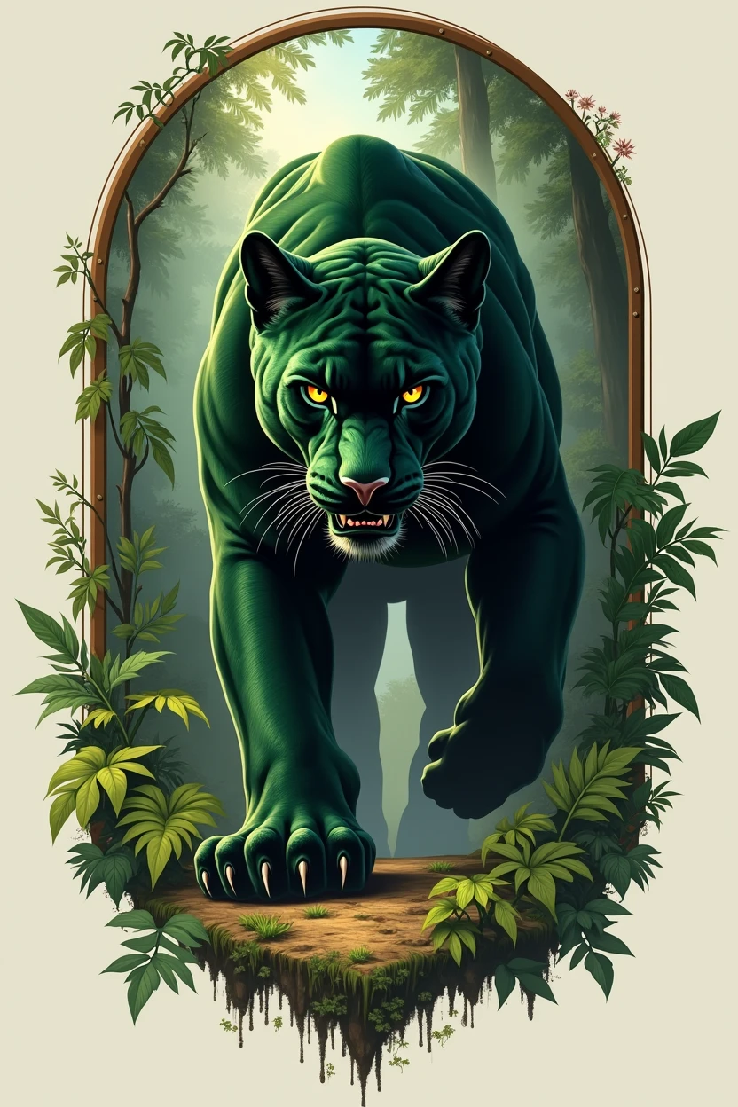 Now change the text &#39;green phanter" by "green panther with the same font