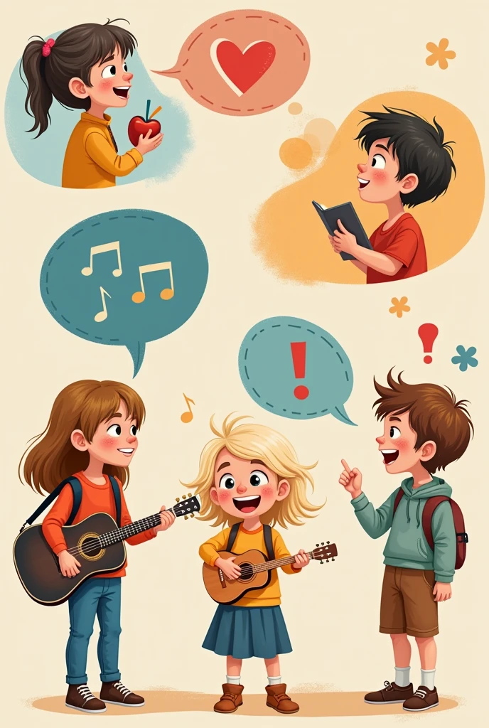Dialogues, Games, stories, music, challenges,  rewards, reminders, mood monitoring. for children  