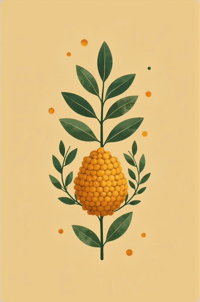 Logo combine olive, oregano and bee wax
