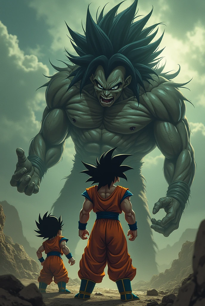 Goku finding Milk turned into a zombie wanting to kill Gohan