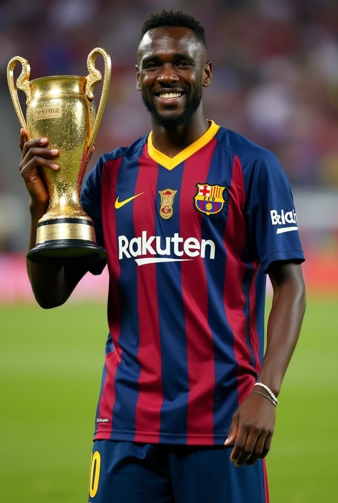 Lamine Yamal winning the sixth champions with Barca,