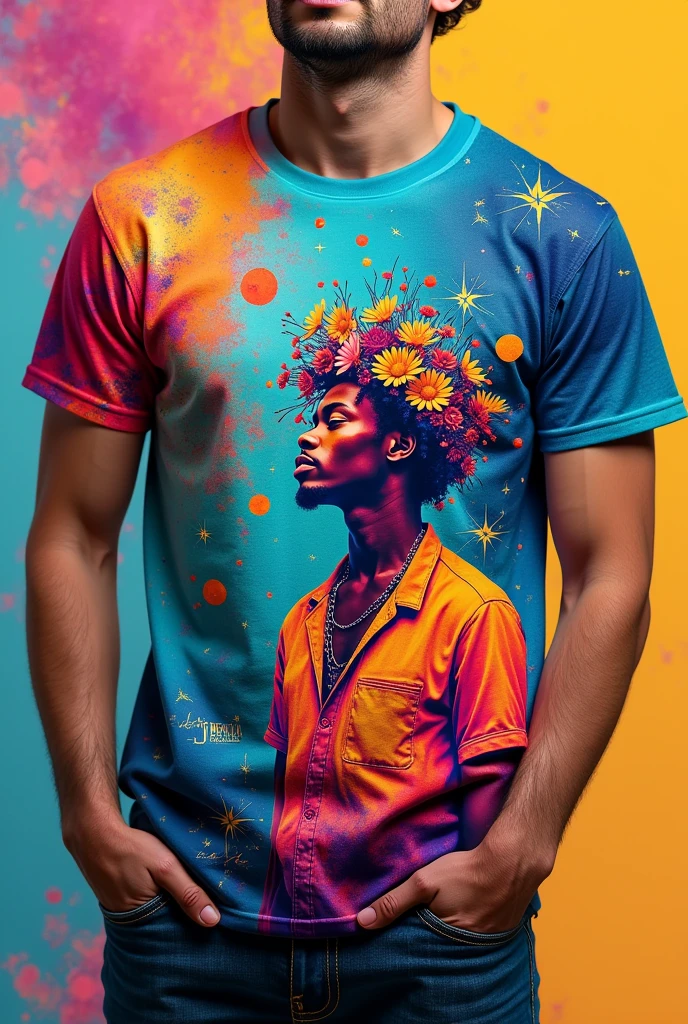 Colorful shirt for Christian arts group 
