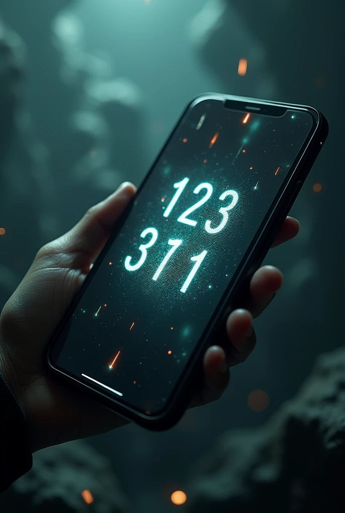 Cell phone with strange number on the screen