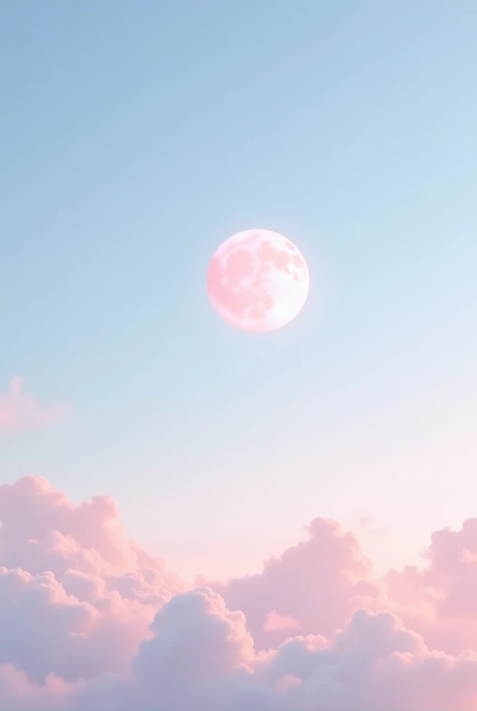 Simple product photo background, of a sky with a pink moon painted 