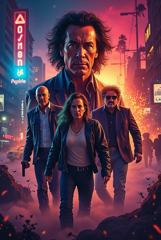 create an action movie poster starring steven seagal tommy wiseau neil breen and rob schneider