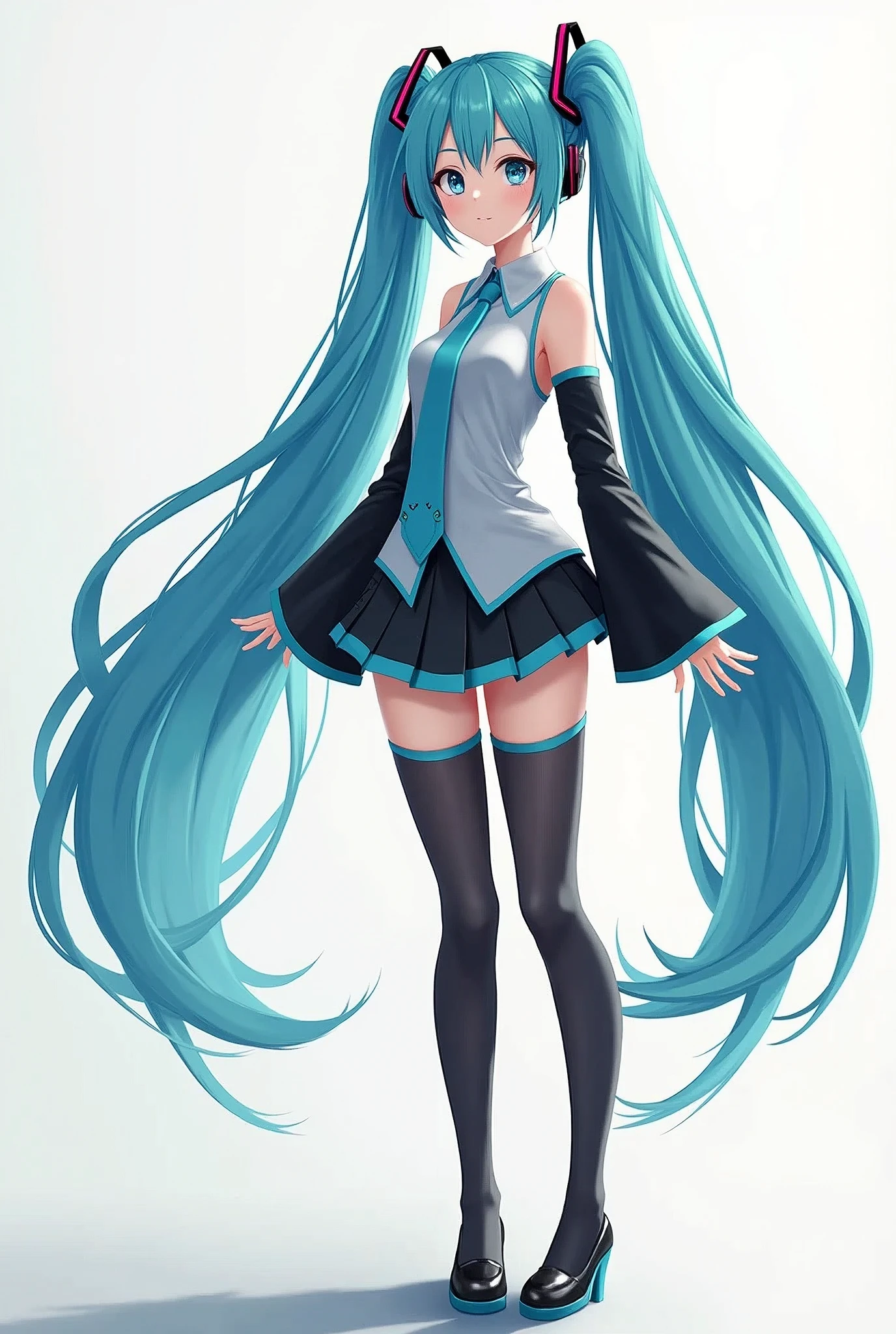 Hatsune Miku、M-shaped legs