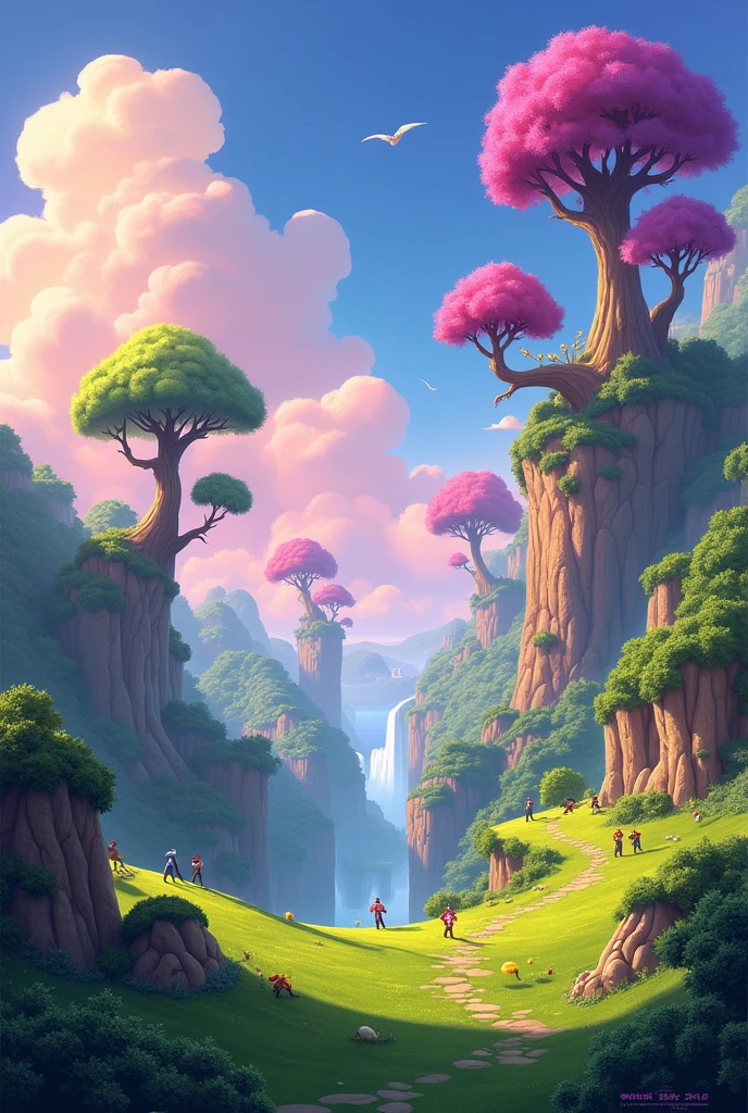 Rayman legends video game scenarios without any characters just background