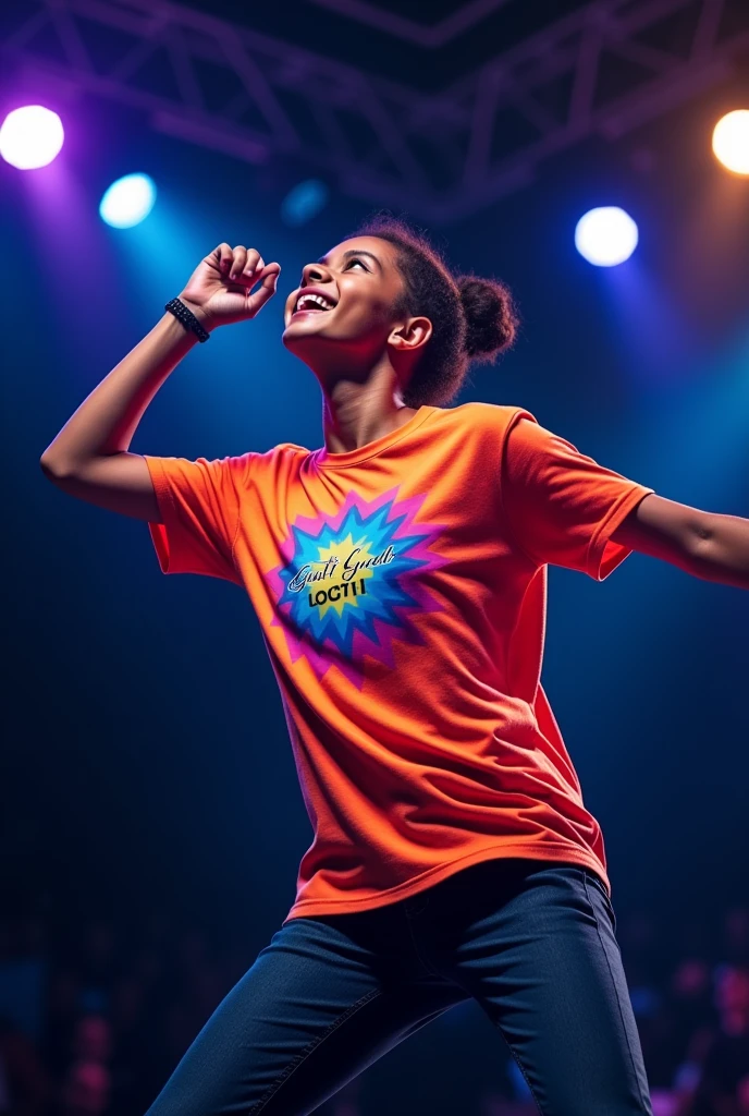 Colored shirt with logo "GASC" of christian dance group
