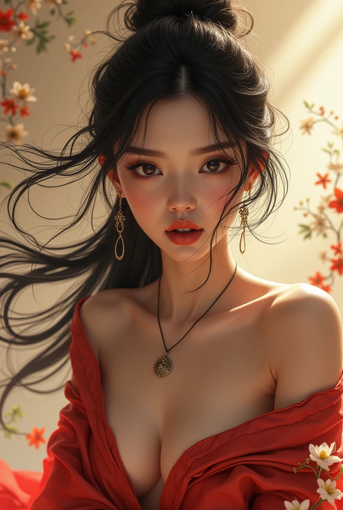 (ink, Incroyable: 1.3, Background&#39;unified 8k screen, realistic, detailed: 1.2, head of&#39;artwork, illustration), [((1 fille), superior_corps, Angle dynamique, world head of&#39;artwork theater: 1.2, best quality, restricted, guapo, ghost dance sweater, cheveux longs qui coule, shiny soft: 0.8, chrysanthème double), :( Cinema lighting: 1.3, bare_to burst: 1.2, Éléments de Dunhuang)]