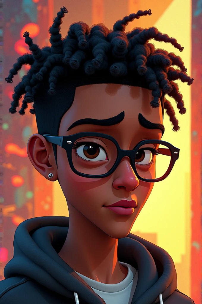 Pixar animation, by xxxtentacion at , with glasses