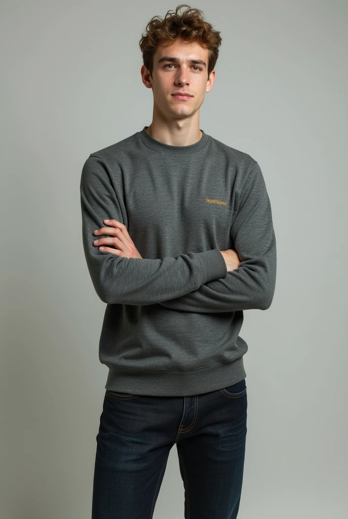 realistic full body style photo of a 26 year old technical school student with light brown hair