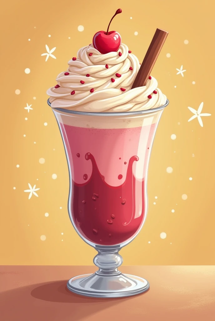 Make an animated frappe saying come to sweet temptation