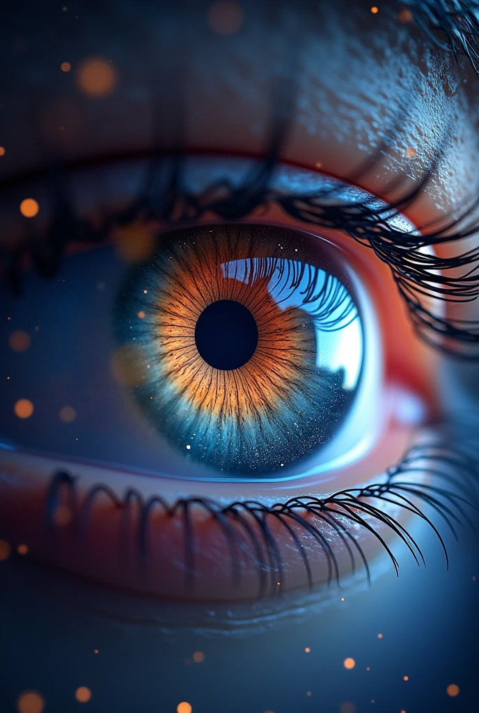 the universe inside the iris of an eye