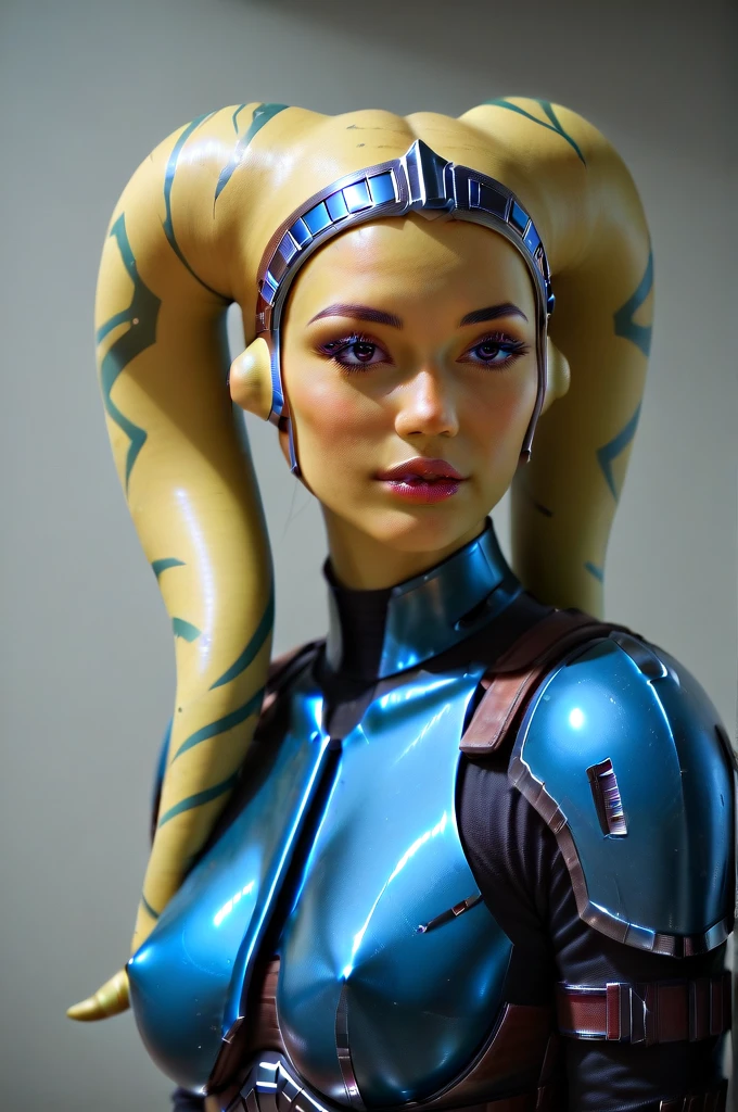 a ((female twi'lek ))mandalorian, beautiful detailed eyes, beautiful detailed lips, extremely detailed face, long eyelashes, mandalorian armor, sci-fi, cinematic lighting, dramatic, epic, intricate details, hyper-realistic, 8k, high-quality, photorealistic
