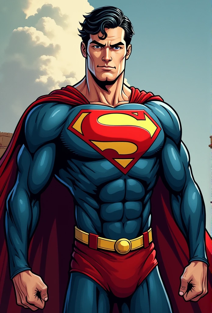 Superman stylized character, comics, Very detailed, 8k,