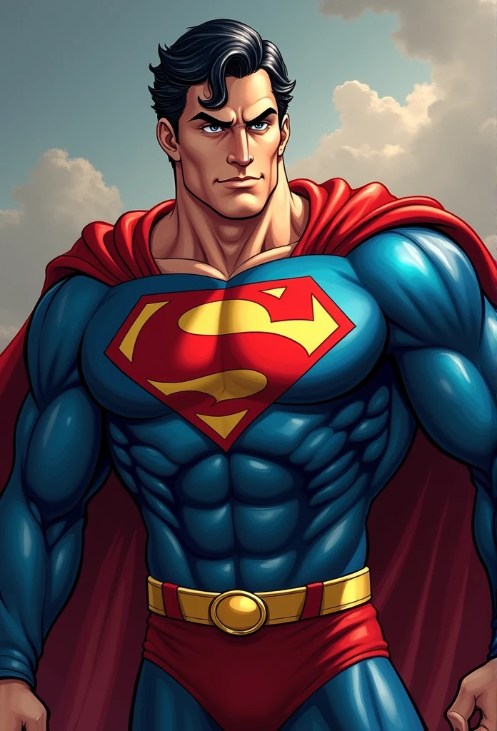 Superman stylized character, comics, Very detailed, 8k,