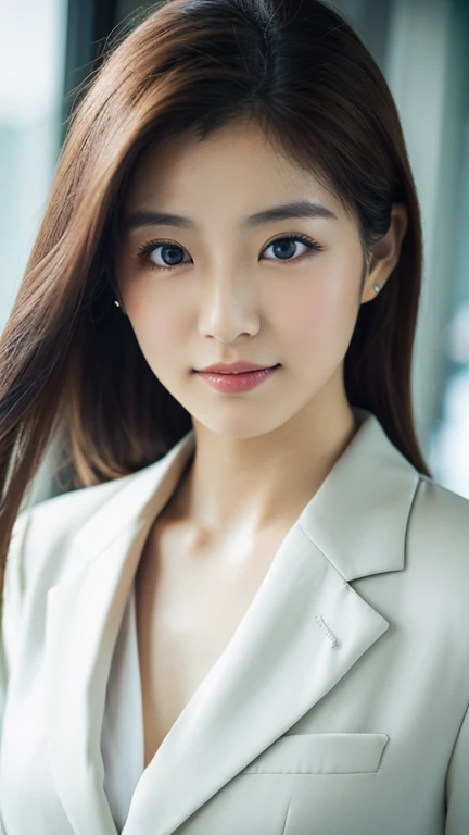 lens: 135mm f1.8, (Highest quality), (Beautiful 22 year old Japanese office lady in a suit), (Moisturized lips), Narrow eyes, double eyelid, Delicate clavicle, Flat Chest , I'm ashamed of my smallness, Underdeveloped breasts, smile, (Spotted sunlight: 1.2), Professional Lighting, (Petite figure), (Sunburned skin: 0.2), Full body photo, Full Body Focus, (Standing posture)、A proper honor student、Slender body、(A wearing a suit:1.5)、boyish, Putting very short hair into a ponytail、Stylish white bedroom、Ribbon on chest、Sweep all your hair back、Crouching with rope、Round 1,(((Completely naked))), The gesture of taking off a suit、Full body angle、Completely naked、hemp rope bondage