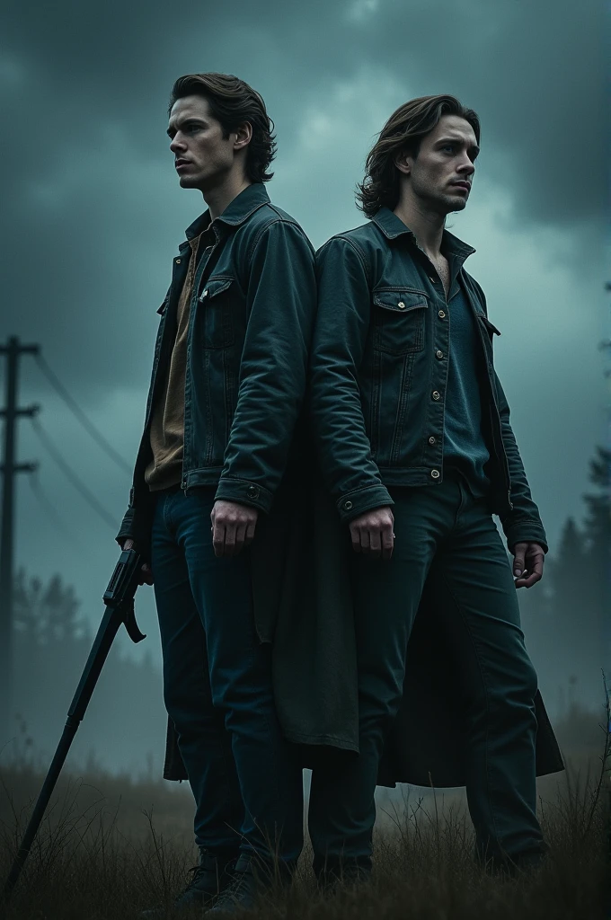 In shadows deep, where darkness lies,
Two brothers roam 'neath haunted skies.
Sam with his heart, a gentle soul,
Dean's courage fierce, they make each other whole.
With jackets worn and weapons drawn,
They chase the night, till the break of dawn.
Through ghosts and ghouls, their bond endures,
In every battle, love reassures.
Together they stand, in a world so grim,
Facing the evils that threaten to win.
For in the end, it's family true,
Sam and Dean, forever, just us two.
