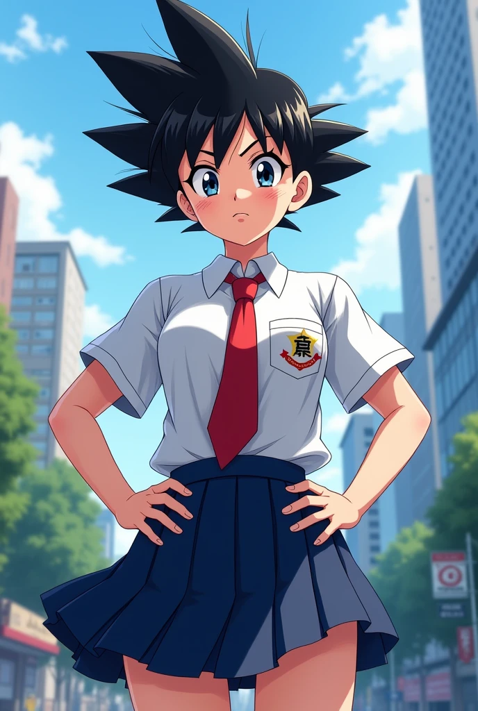Dragon Ball Pan Dressed As A Schoolgirl