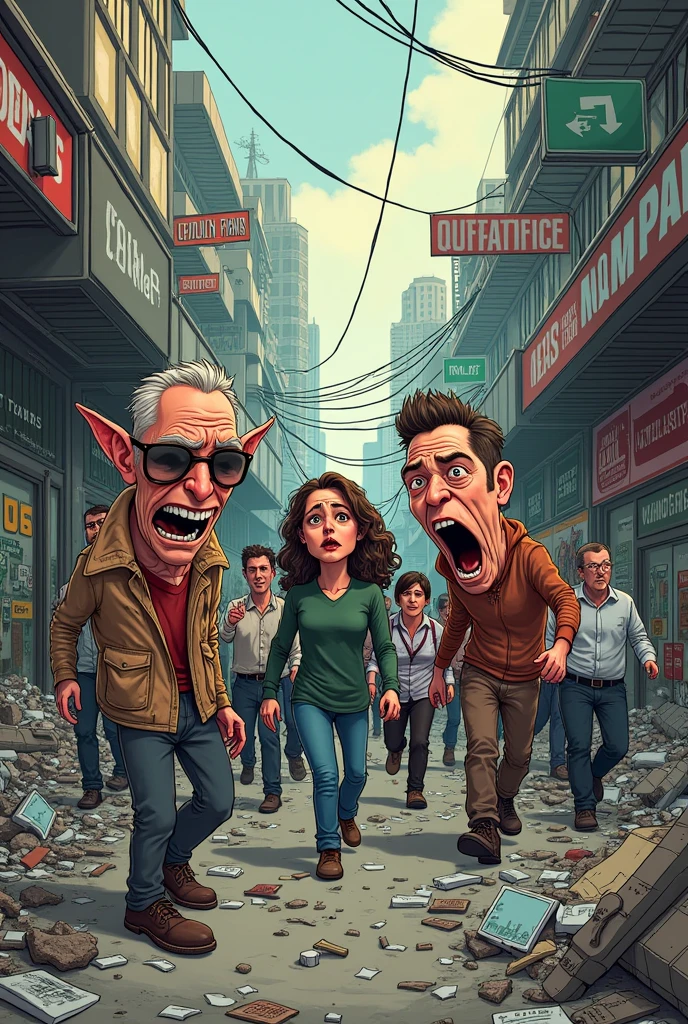 Society disintegrates cartoon