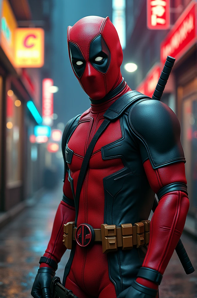 Bills dressed as Deadpool