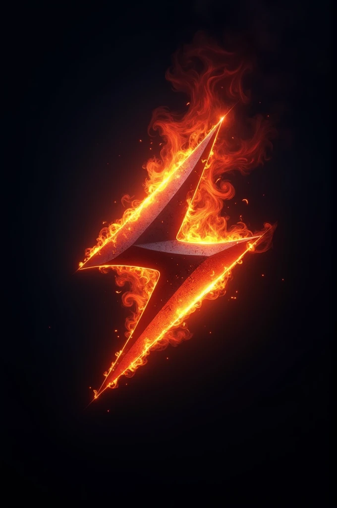 Logo of a fire with a lightning bolt