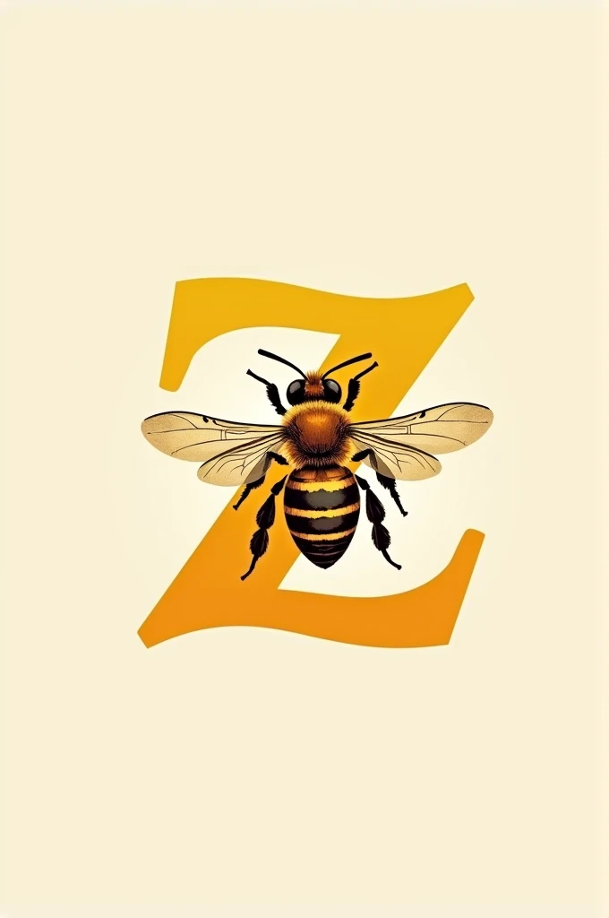 Create logo honey bee business using letter Z